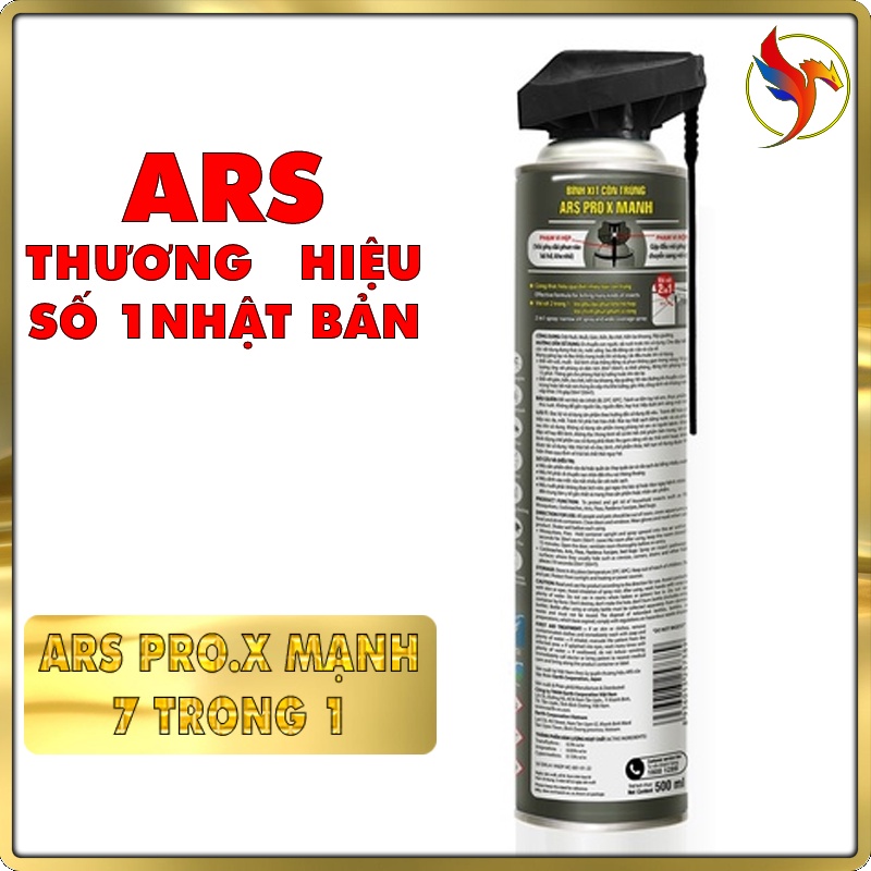 Bình xịt côn trùng: ARS PRO.X MẠNH 7 trong1 500ml. Thương hiệu số 1 Nhật bản