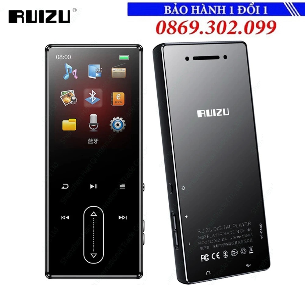 Máy Nghe Nhạc bán chạy tháng này Máy Nghe Nhạc Ruizu D22 Lossless Bluetooth 4.1, Ghi Âm 3m, Loa Ngoài