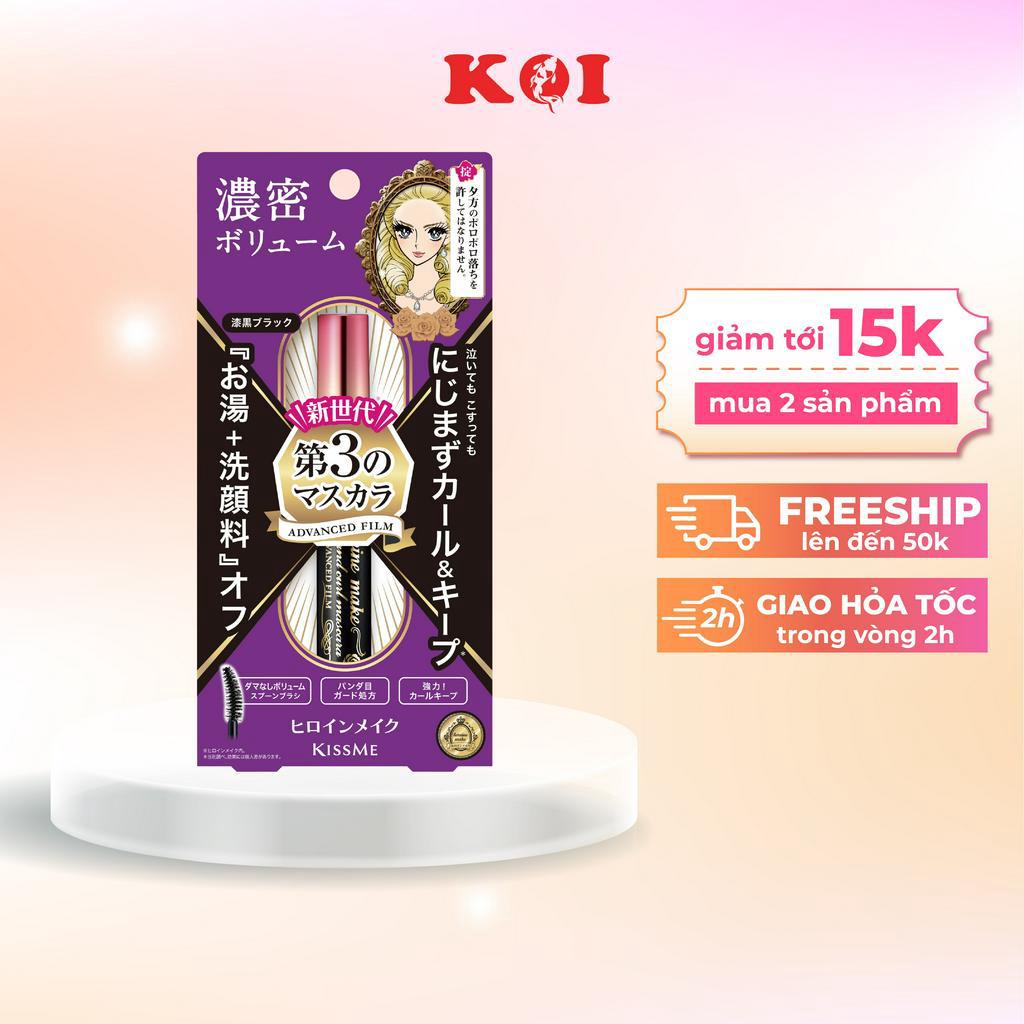 Masacara chuốt mi không trôi Kissme cong và dày mi Heroine Make Volume & Curl Mascara Advanced Film Nhật Bản JPKOI