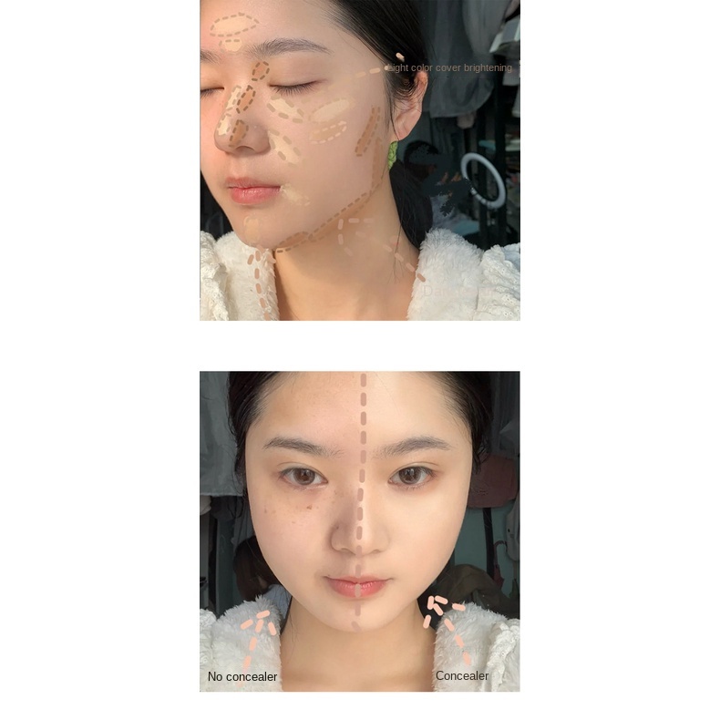 Kem Nền Che Khuyết Điểm Ngọt Ngào Ba Màu Che Phủ Đốm Mụn Và Quầng Thâm Hiệu Quả
