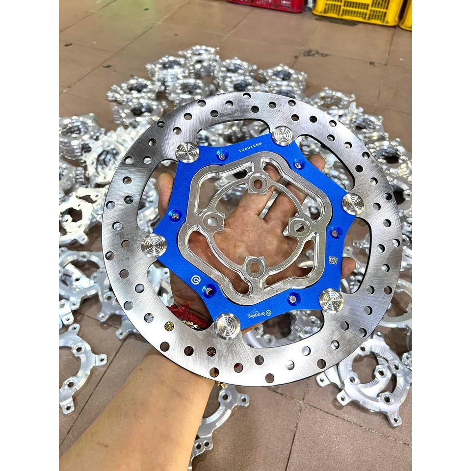 COMBO Đĩa Thắng Trước size 267mm Kèm Lòng 4 lỗ gắn thông dụng cho nhiều dòng xe - KHOEN INOX 304 KHÔNG GỈ
