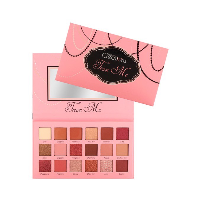(Hàng Mới Về) Bảng Phấn Mắt Beauty Creations Tease Me 18 Màu + Cuộn Giấy Dán | BigBuy360 - bigbuy360.vn