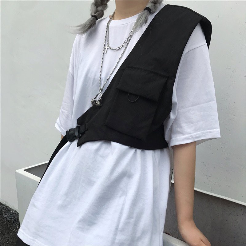Áo gile đen basic ulzzang - ẢNH THẬT