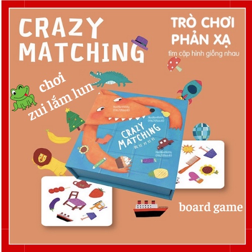 (game luyện phản xạ và kỹ năng quan sát cho bé) BỘ TRÒ CHƠI CRAZY MATCHING CHÍNH HÃNG TOI