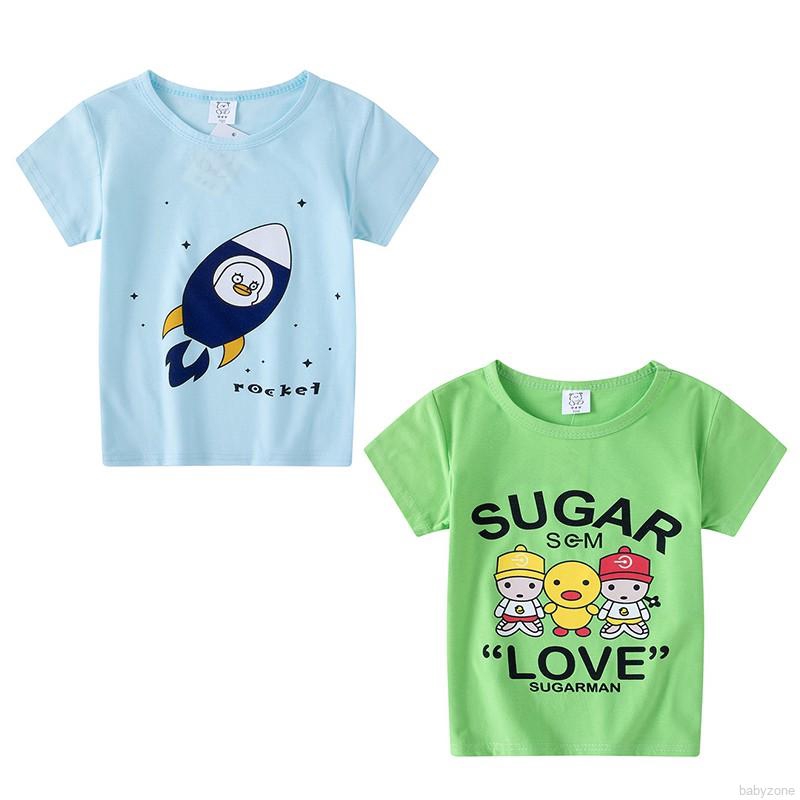 Áo thun cộc tay in hình dễ thương cho bé