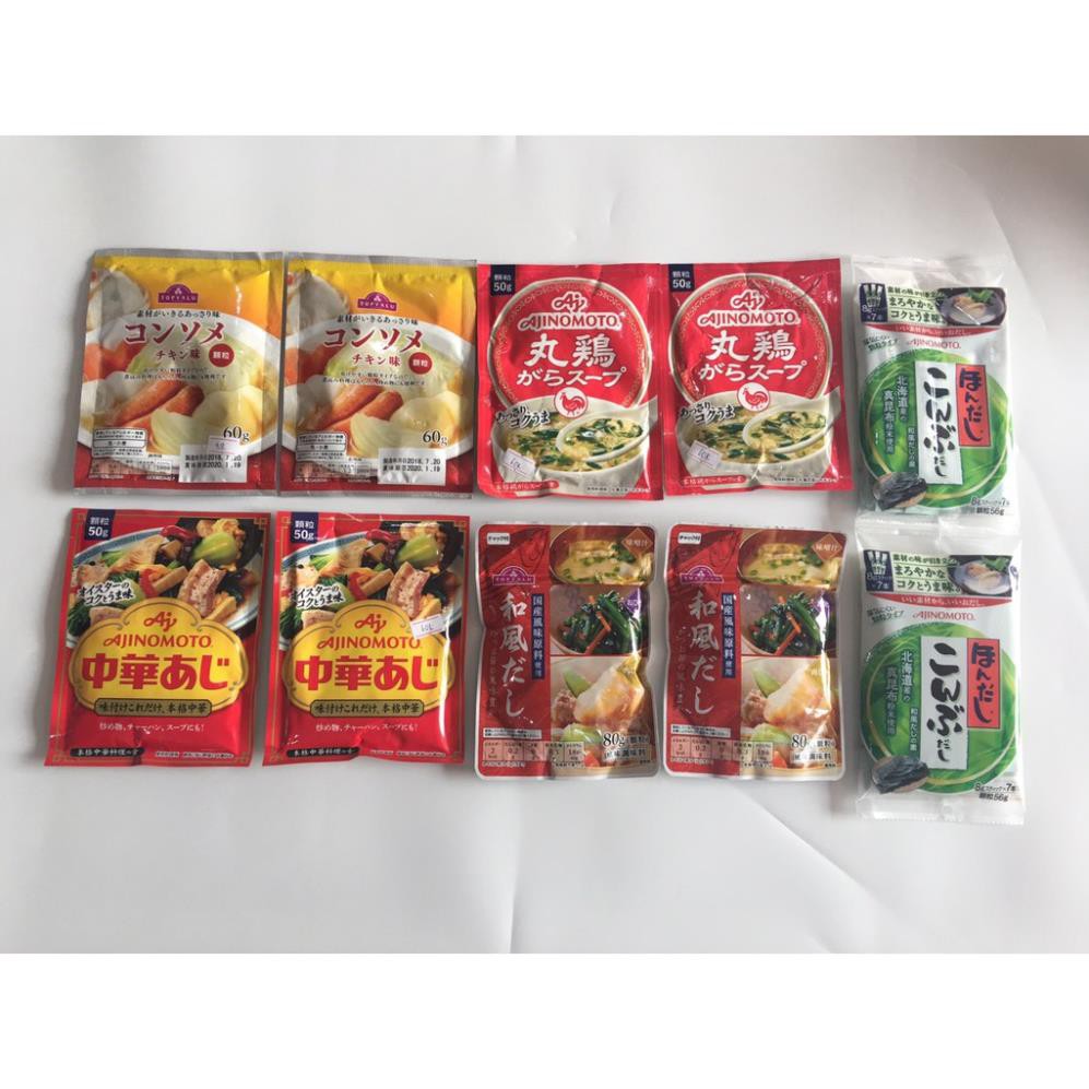 Hạt nêm cho bé ăn dặm (rau củ,bò, gà,rong biển, cá ngừ, tôm, thịt) date 2020