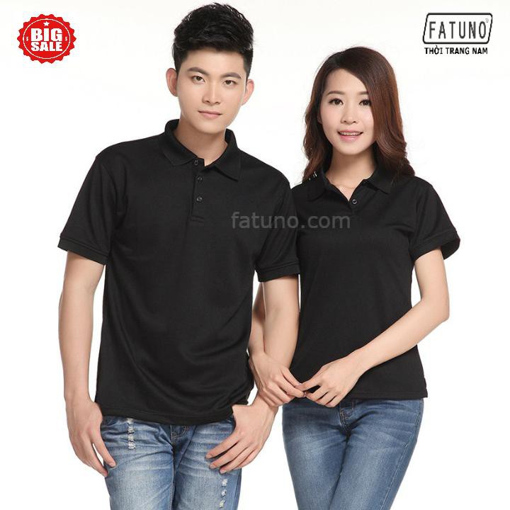 Áo phông có cổ nam nữ vải cá sấu co giãn cực truất