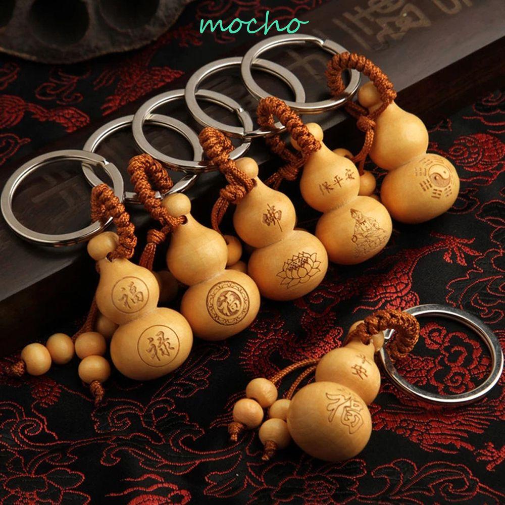 Mocho Móc Chìa Khóa Bằng Gỗ Đào May Mắn