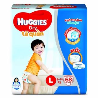Tã quần Huggies Dry gói cực đại L68 (68 miếng) hàng đảm bảo .