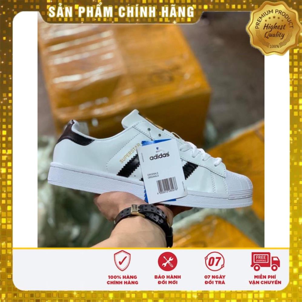 Giày Adidas Super Star trắng sọc đen - bh12