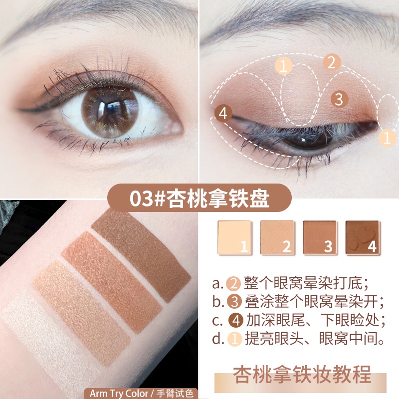 Bảng phấn mắt MINSHZEE, phấn mắt nội địa trung makeup tông cam hồng nâu C33 - Sammi beauty