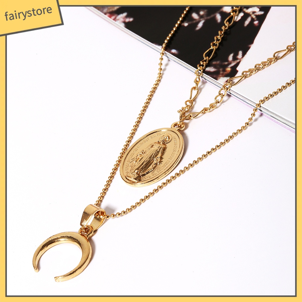 Dây chuyền nữ hai tầng chất liệu hợp kim