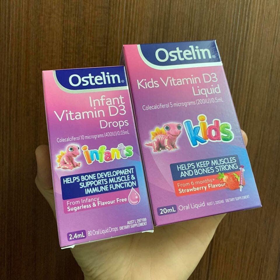 Vitamin D3 Ostelin Liquid 20ml và 2,4ml hàng chuẩn Úc