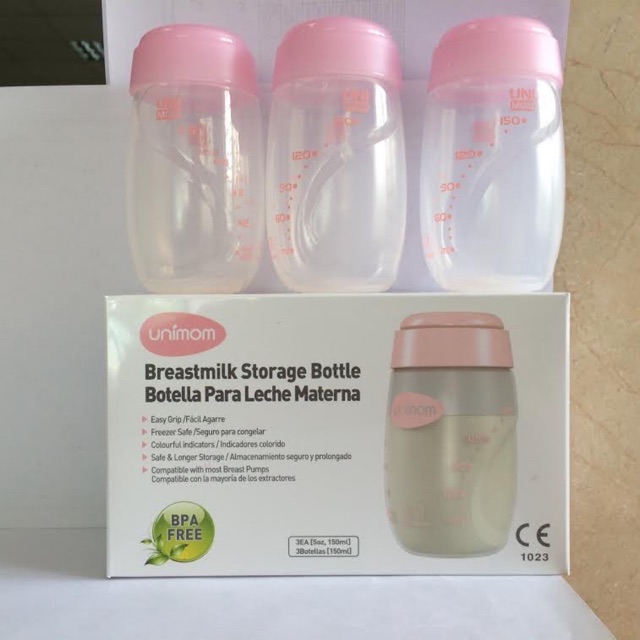 Bộ ba bình trữ sữa Unimom