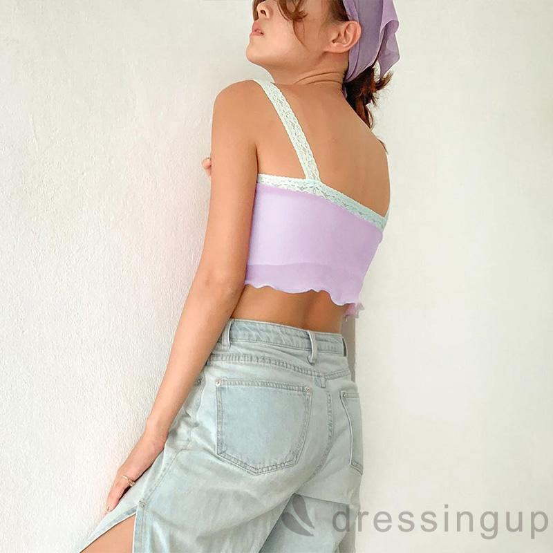 d❃♪Summer Baby Girls Sexy V-neck Fashionable Mesh Double Layer Top | BigBuy360 - bigbuy360.vn