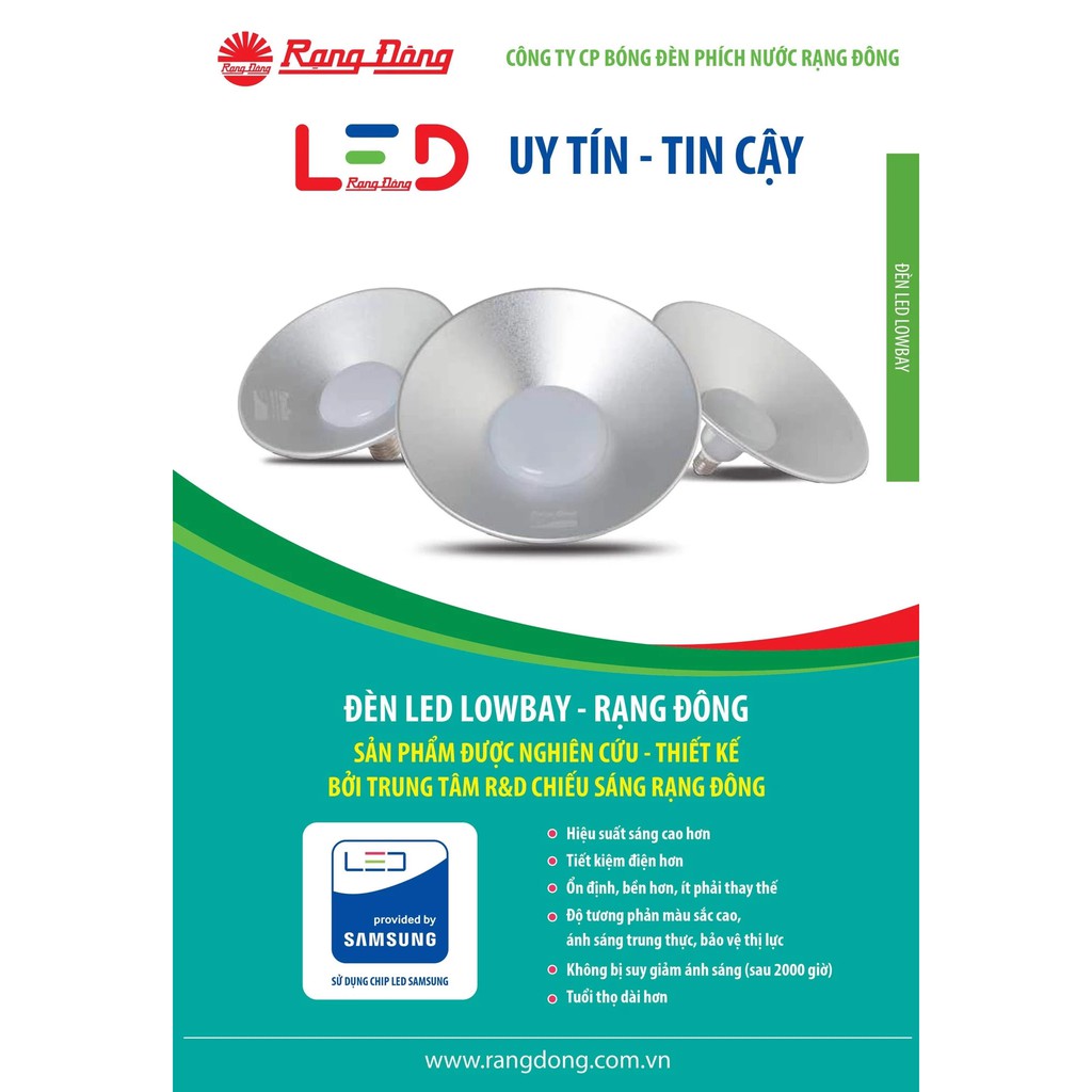 Đèn LED Nhà xưởng Lowbay 30W Model: D LB01L/30W Rạng Đông