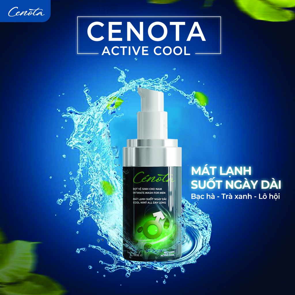 Dung Dịch Vệ Sinh Nam Dạng Bọt Cenota Mát Lạnh Active Cool 150ml