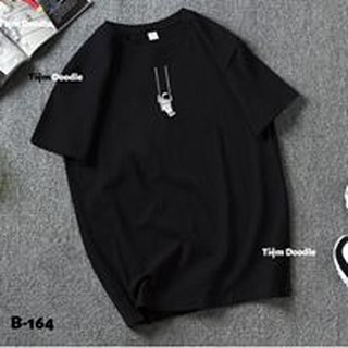 Áo Thun Nam Nữ Tay Lỡ Unisex Phông Trơn Oversize Form Rộng Basic Tee Hình đen trắng