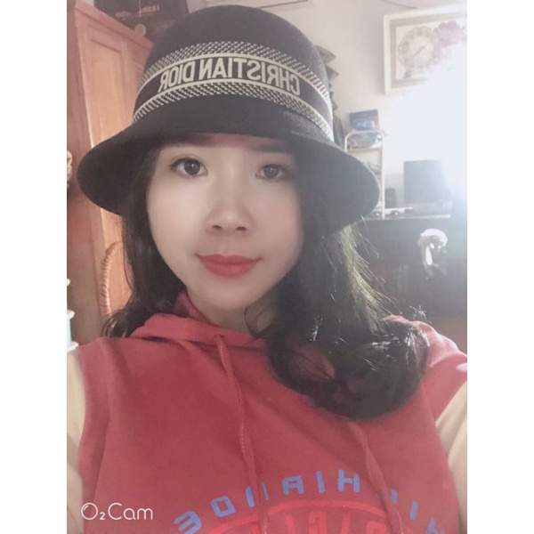 Mũ dạ vành cụp đai dio sang chảnh
