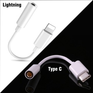 Cáp chuyển đổi cổng Lightning/Type C sang cổng tai nghe 3.5mm(chui dẹp sang chui tròn)