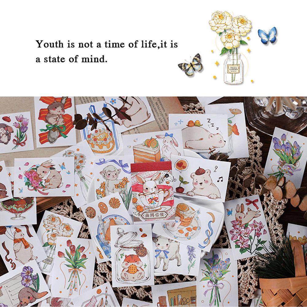 Bộ 50 Sticker Dán Trang Trí Sổ Tay DIY Phong Cách Vintage