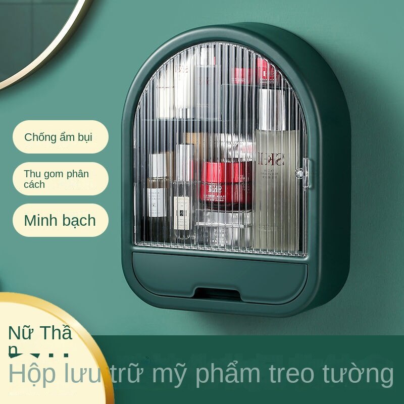 【Gửi viscose】Tủ đựng mỹ phẩm treo tường kiểu mới, giá đựng đồ gia dụng không cần đục lỗ trong nhà tắm, giá đựng đồ chống bám bụi kệ đựng mỹ phẩm treo tường kệ dán tường nhà tắm