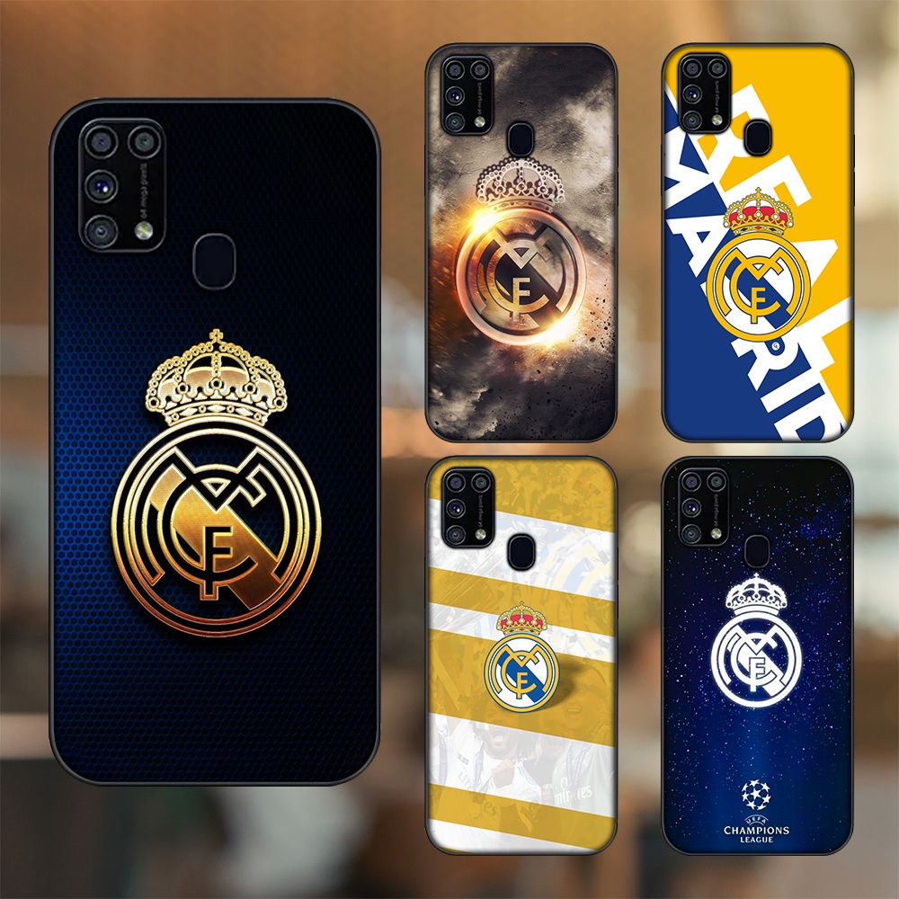 Ốp lưng Samsung M31 viền đen in hình Real Madrid