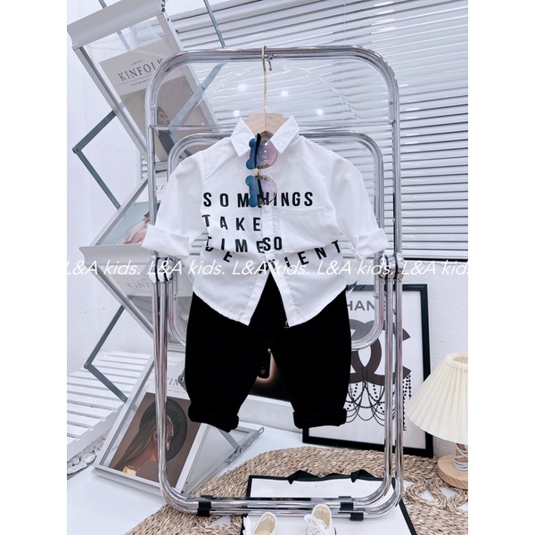 Sét bộ sơ mi phối quần kaki mềm đẹp