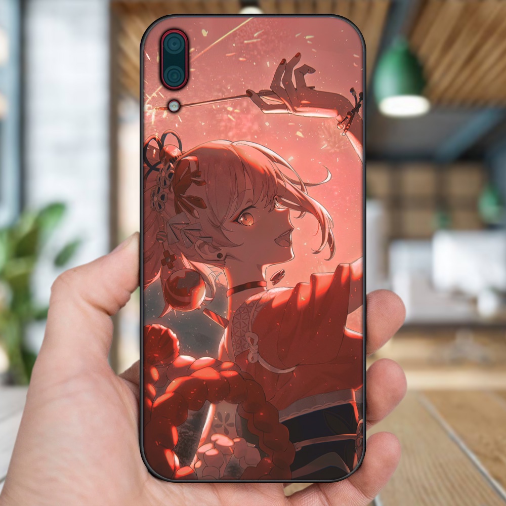Ốp lưng Huawei Y7 Pro 2019 viền đen in hình Yoimiya Genshin Impact