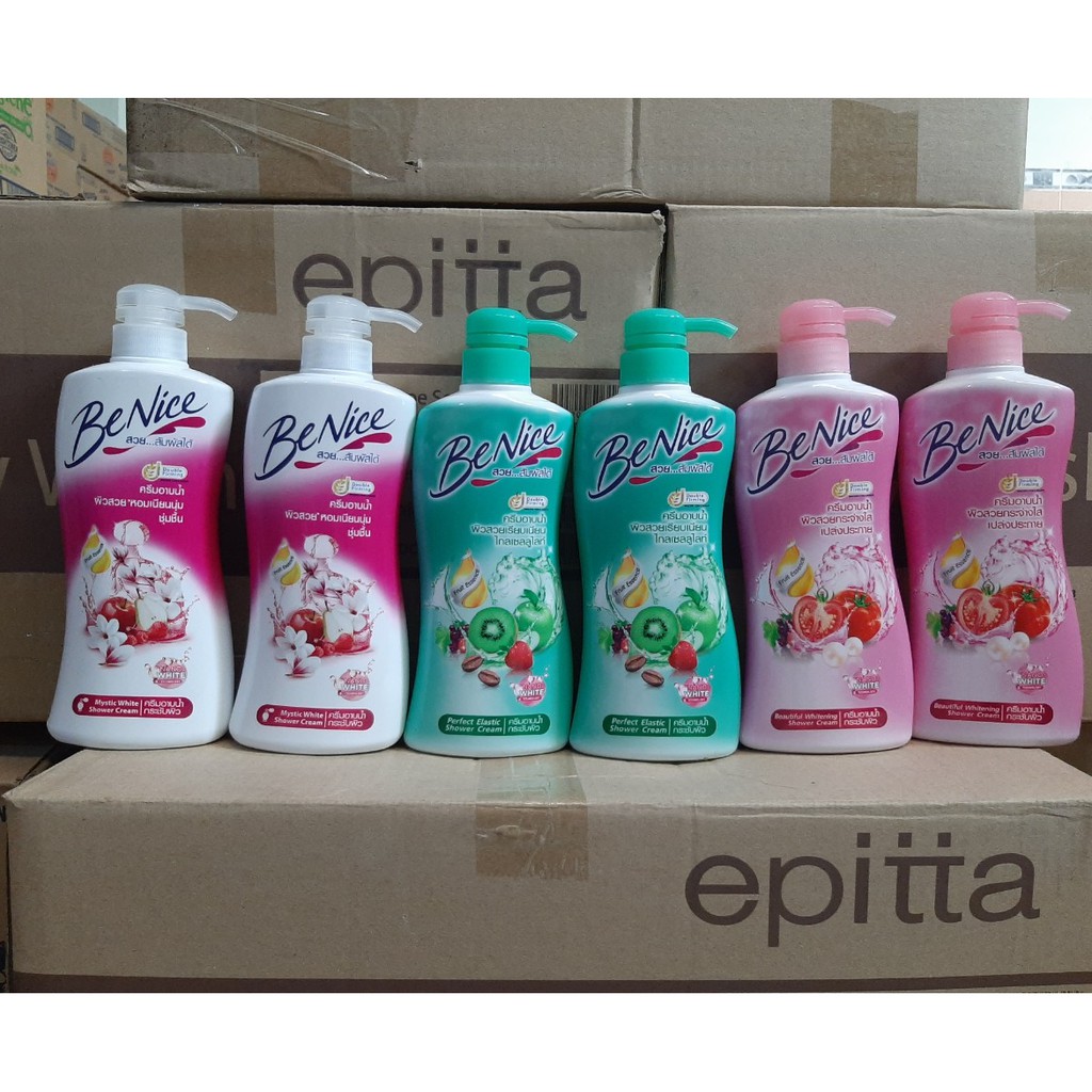 (KTT) Sữa tắm trắng và dưỡng da BE NICE ( thái lan) chai 450 ml