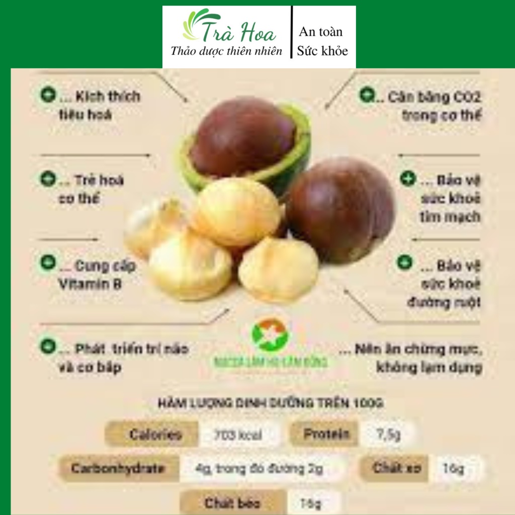 Nhân hạt macca, hạt macca chín Trà Hoa Cô Ba