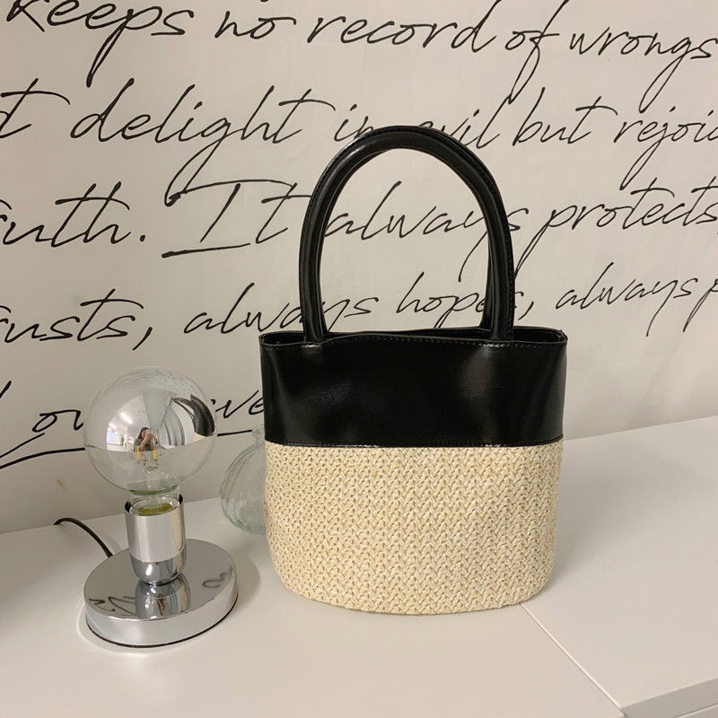 Túi cói YADOU đeo chéo một bên vai phong cách Nhật Hàn thời trang cho nữ