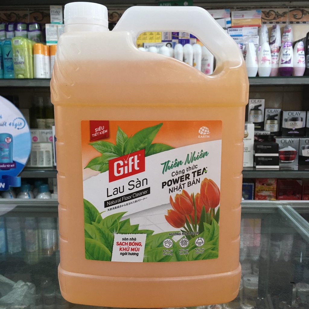 Nước lau sàn Gift hương tulip can 3.8kg
