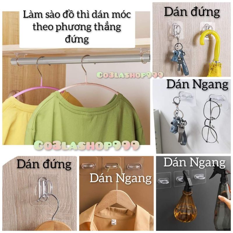 Set 2 Móc lỗ tròn dùng để treo sào đồ, vật dụng gia đình