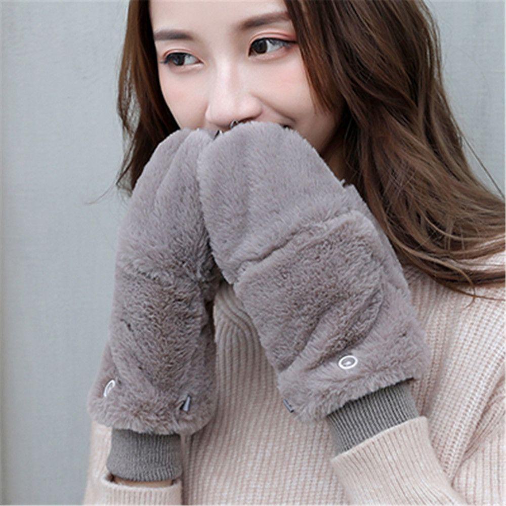 NIUYOU Găng Tay Giả Lông Mềm Co Giãn