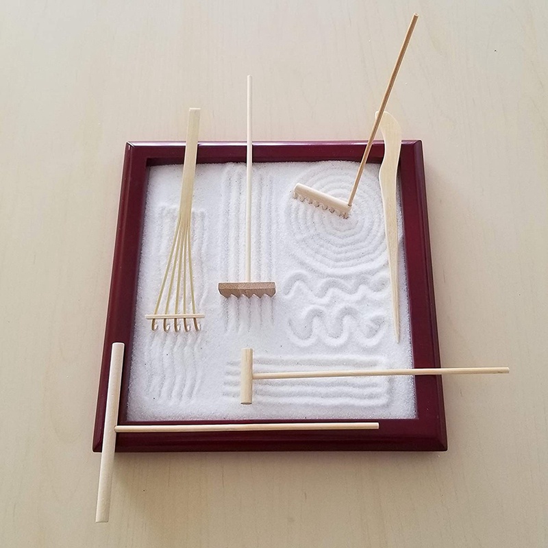 Bộ Dụng Cụ Thổi Cát Bằng Gỗ Tre Mini Phong Cách Nhật Bản Dành Cho Thiền