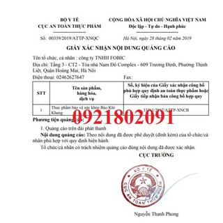 BẢO KHÍ KHANG ( hộp 2 lọ x 60 viên) hỗ trợ hô hấp