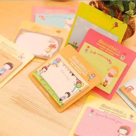 Giấy Note ghi chú họa tiết hoạt hình dễ thương