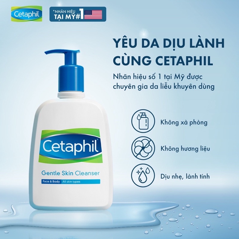 Sữa rửa mặt Cetaphil Gentle Skin cleanser 59ml cho da nhạy cảm