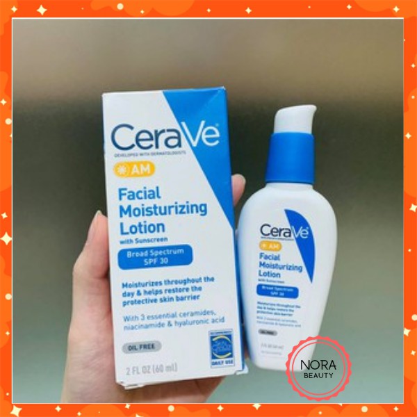 [HÀNG MỸ]Kem Dưỡng Ẩm Ban Ngày(Không chứa dầu) CeraVe AM Facial Moisturizing Lotion SPF 30 (60ml - 89ml)