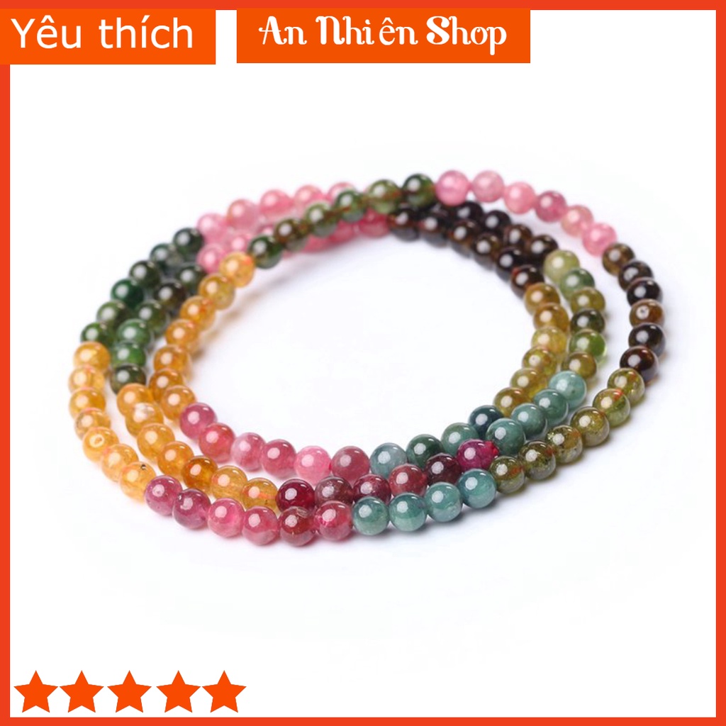 Vòng Tay Nữ Phong Thủy Đá Tourmaline Quấn 3, Hợp Mọi Mệnh, Đeo Tốt Cho Sức Khỏe, Bình An , May Mắn,DD66