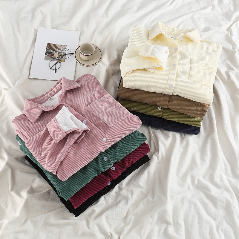 Áo khoác nhung dày màu sắc retro cho nữ | BigBuy360 - bigbuy360.vn