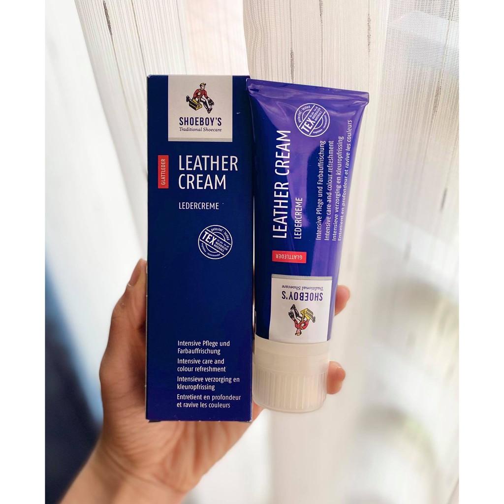 [MÃ LC-01 MÀU NÂU] Xi Đánh Giày Dạng Tuýp Shoeboy's Leather Cream Màu Nâu