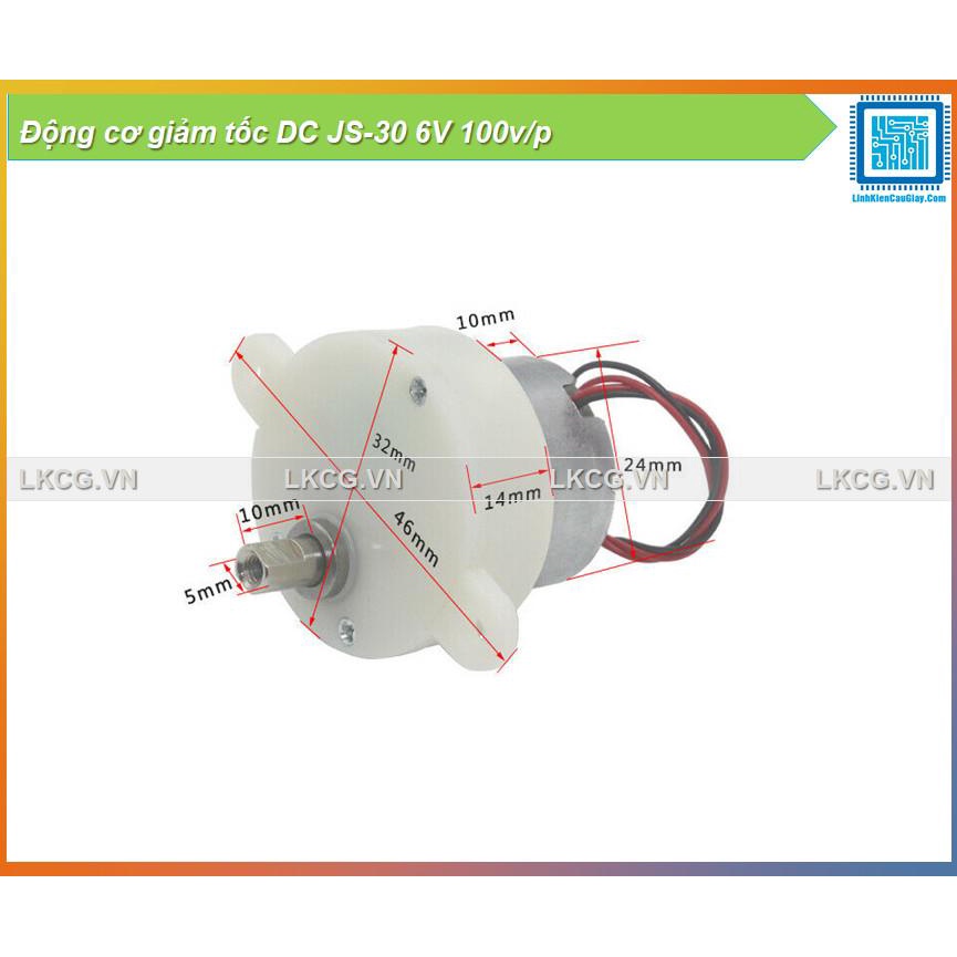 Động cơ giảm tốc DC JS-30 6V 100v/p