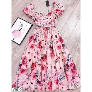 Đầm xoè hoa hồng tiểu thư🌸