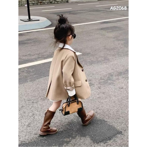 Áo Khoác Blazer Trendy Style Hàn Cho Bé Gái Từ 9-35kg