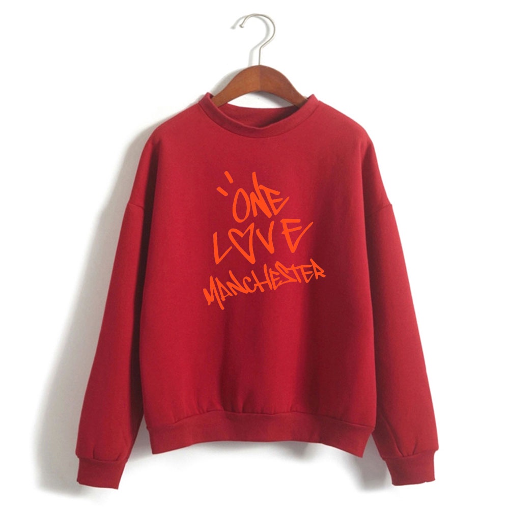 Áo Thun Sweater In Chữ ONE LOVE MANCHESTER Mùa Đông Mới Bán Chạy 2022 Cho Nữ