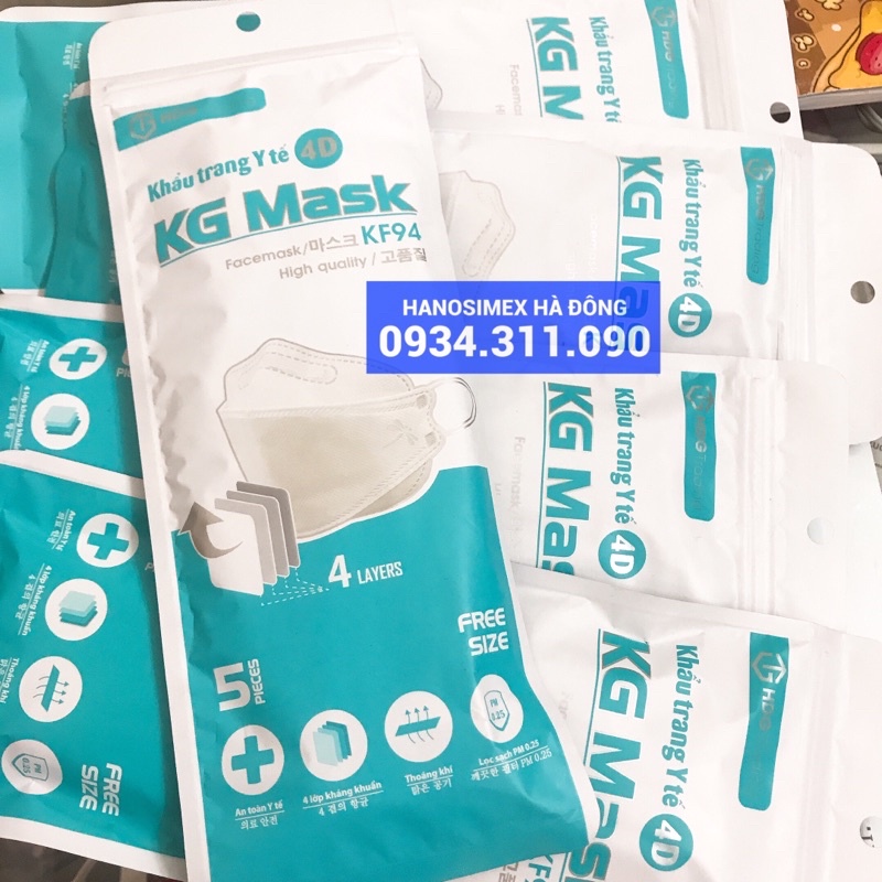 Khẩu trang y tế 4D KF94 KG Mask set 5c/ gói