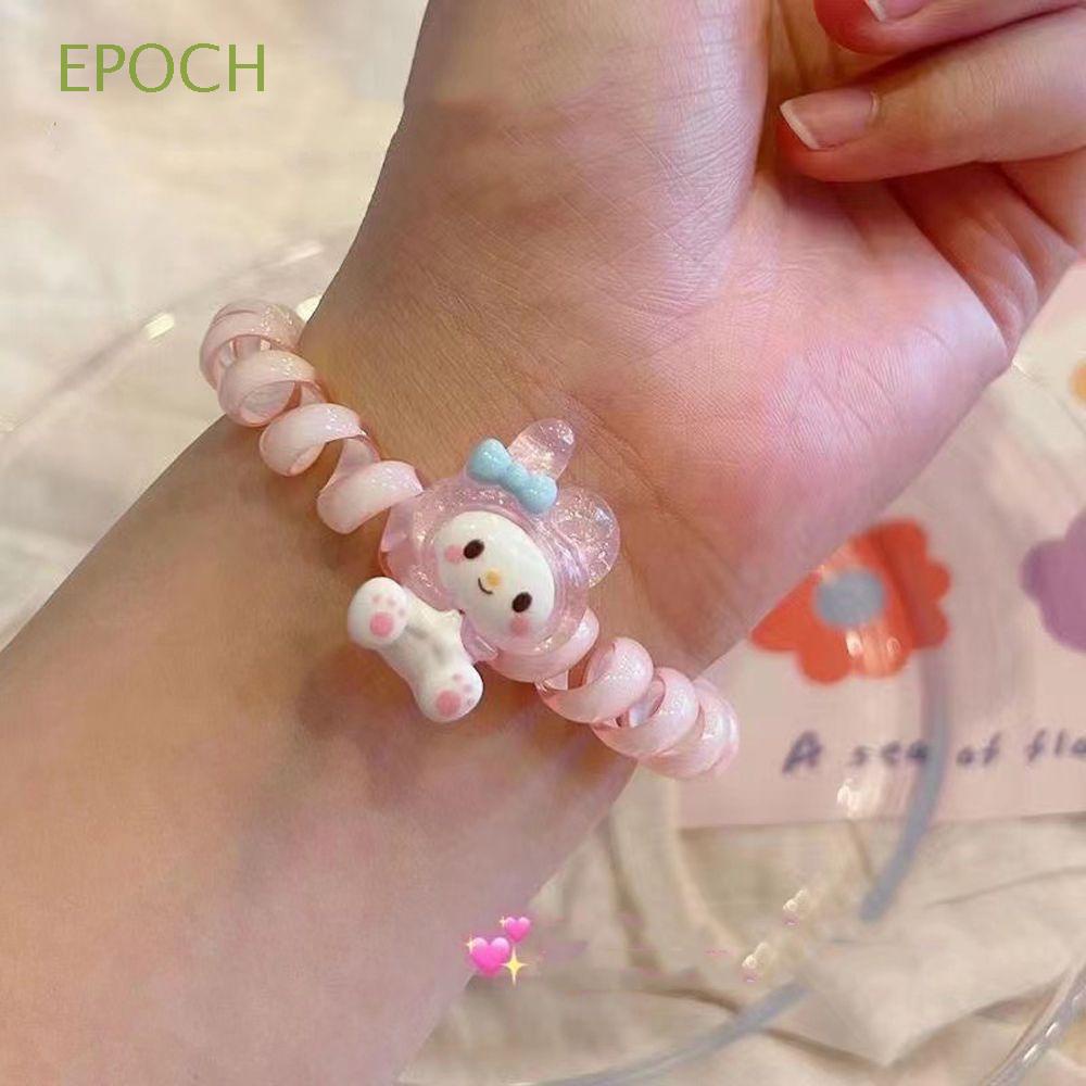 Epoch Dây Cột Tóc Co Giãn Họa Tiết Chú Chó Melody Lấp Lánh Xinh Xắn Cho Nữ