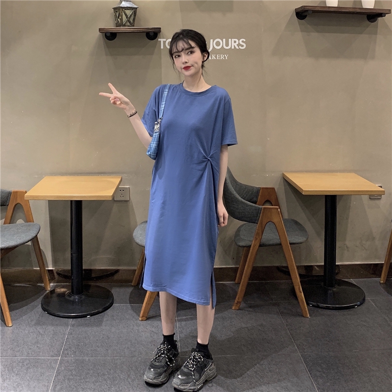 Đầm Dài Qua Gối Dáng Rộng Màu Trơn Thời Trang Dành Cho Nữ | BigBuy360 - bigbuy360.vn